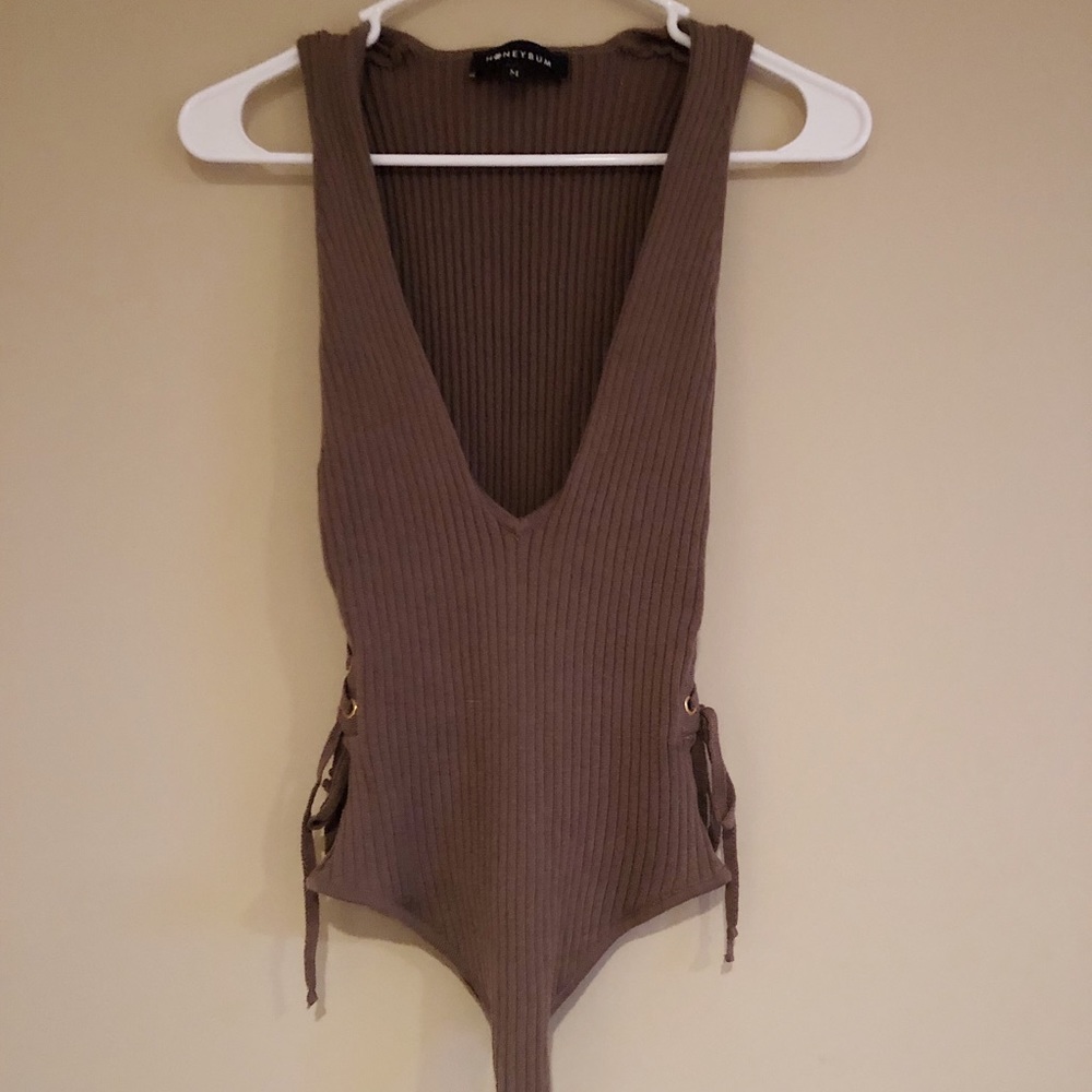 50% OFF WITH ANY BUNDLE Plunge Bodysuit